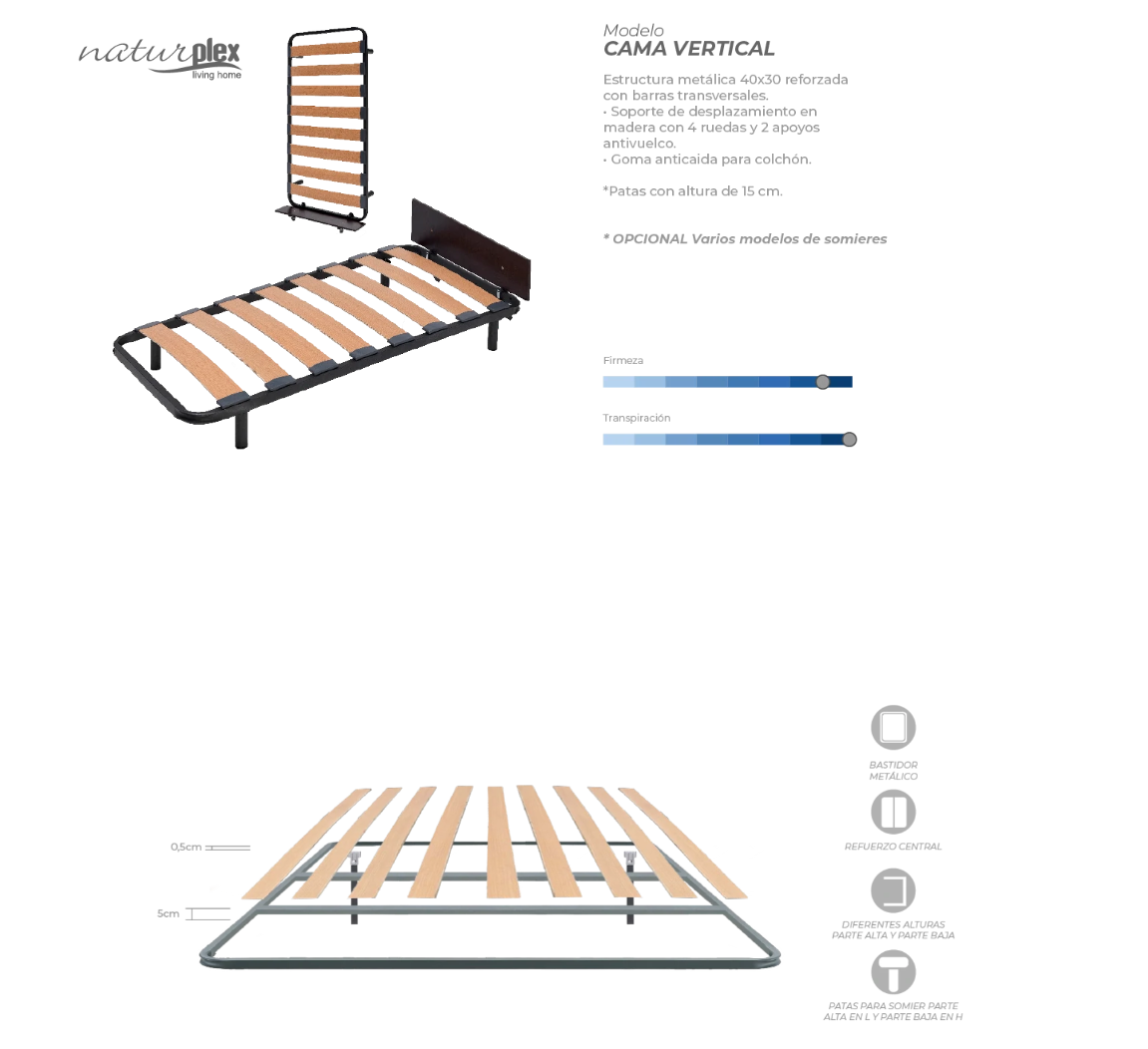 Somier Cama Vertical